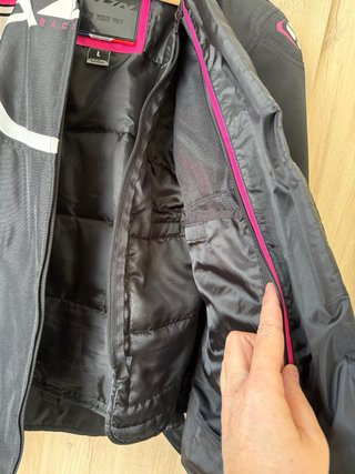 Chaqueta Moto IXON Mujer Talla L Negra/Rosa