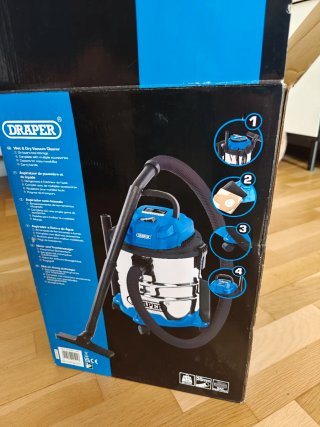 Aspiradora Draper 20515 Seco y Húmedo 1250W NUEVA