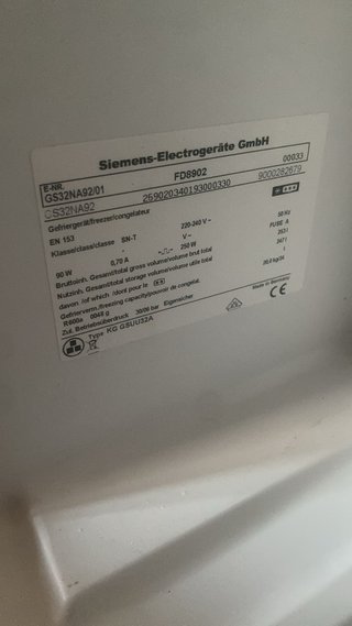 Congelador Siemens GS32NA92