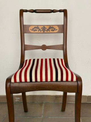 Conjunto de 6 sillas madera años 40