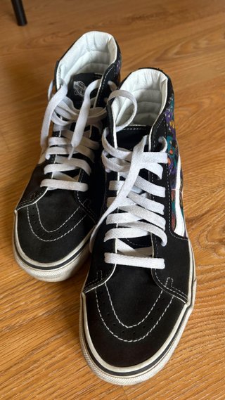 Vans Altas Negras Estampadas Multicolor