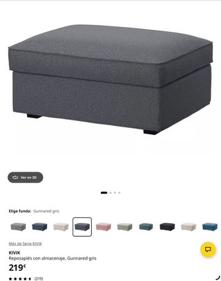 Dos Chaiselongue y puff Ikea Kivik negro