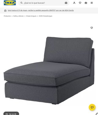 Dos Chaiselongue y puff Ikea Kivik negro