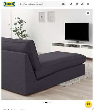 Dos Chaiselongue y puff Ikea Kivik negro