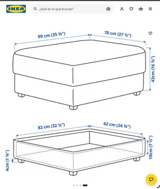 Dos Chaiselongue y puff Ikea Kivik negro