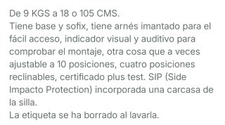 Silla coche a contramarcha BeSafe