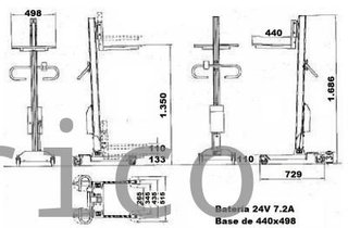 Apilador Eléctrico 90Kg - 1360 mm - 10700
