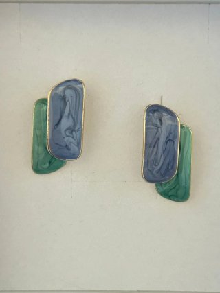 Orecchini Vintage Donna Blu e Verdi