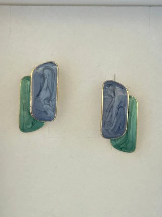 Orecchini Vintage Donna Blu e Verdi