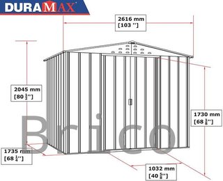 Caseta Metálica Top Artemisa 173x261x204 cm - Duramax