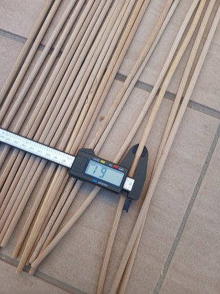 13 Aste Legno Zigrinate 6-10mm x 1m