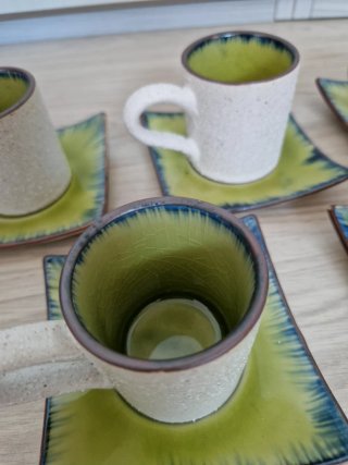 Set 5 tazzine caffè Raku 5 tasses café 5 tazes caf