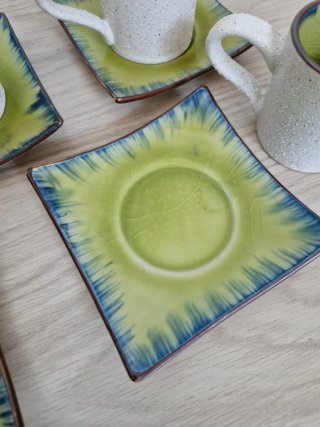 Set 5 tazzine caffè Raku 5 tasses café 5 tazes caf