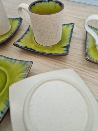 Set 5 tazzine caffè Raku 5 tasses café 5 tazes caf