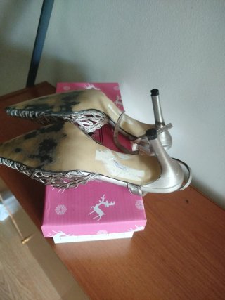 Sandalias doradas/plateadas mujer