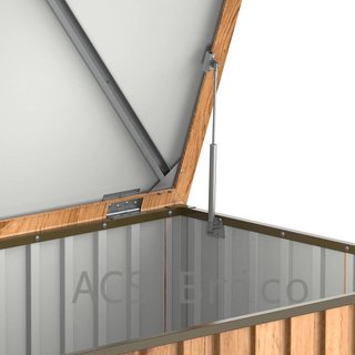 Baúl Arcón Metálico 1450 L Imitación Madera - 95x195x94 cm - Duramax