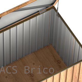 Baúl Arcón Metálico 1450 L Imitación Madera - 95x195x94 cm - Duramax