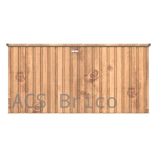 Baúl Arcón Metálico 1450 L Imitación Madera - 95x195x94 cm - Duramax