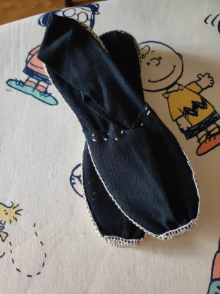 Zapatillas de esparto rosas y crema y negras