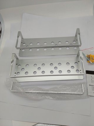 Set di 2 Scaffali Galleggianti in Alluminio da Parete di Uten, Scaffali a Parete Appendibili per Camera da Letto, Cucina, Bagno