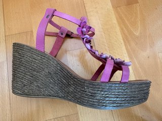Sandalias rosas piel T40 Primadonna