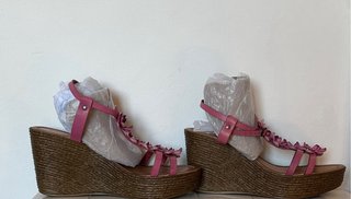 Sandalias rosas piel T40 Primadonna