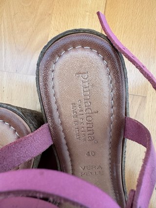 Sandalias rosas piel T40 Primadonna