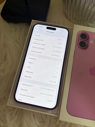 iPhone 16 Plus 128GB Rosa