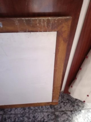 Espejo Marco Madera Cañas Bambú Antiguo