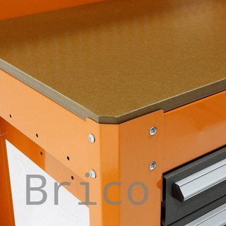 Tavolo da Lavoro Metallico a Tre Cassetti Alyco 170798