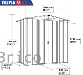 Caseta Metálica Top Atenea 113x201x199 cm - Duramax