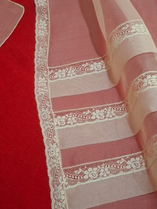 Antiguo delantal organza y encaje valencien