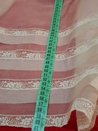 Antiguo delantal organza y encaje valencien