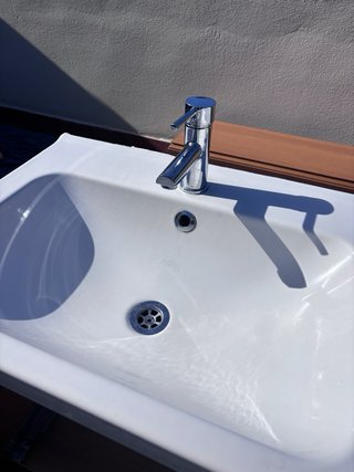 Mueble doble lavabo baño madera