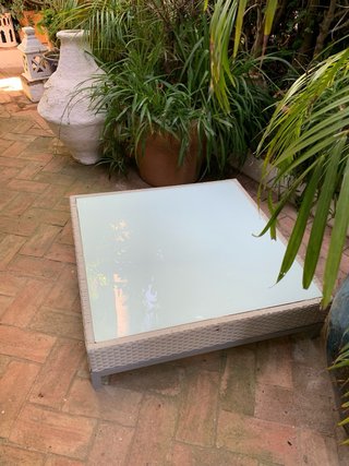 Mesa de centro Kettal Rattan y Cristal