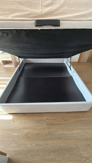 Cama Somniax Beige con Cabecero Tapizado