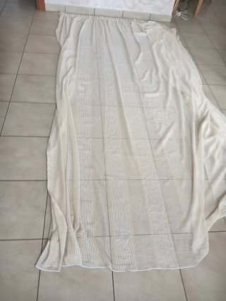 Tenda rifinita beige/bianca 270x330 cm