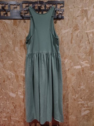 Vestido largo Zara verde oliva