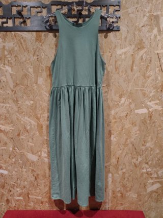 Vestido largo Zara verde oliva