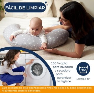 Cojín de lactancia Niimo estrellas grises