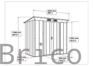 Caseta Metálica Eco Pent Roof 113x176x203 cm - Duramax