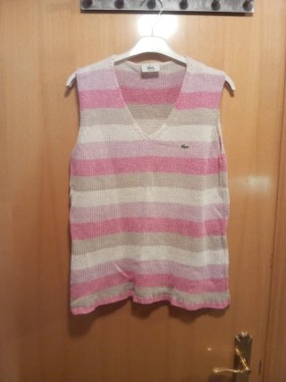 Jersey de punto sin mangas Lacoste rayas