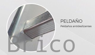 Escalera Aluminio 3x15 - 4+4+4 M - 80x25mm