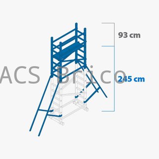 Andamio Modular Aluminio - 6,13 Metros - Pack A+B+C