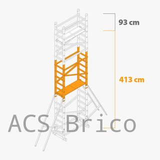 Andamio Modular Aluminio - 6,13 Metros - Pack A+B+C