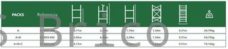 Andamio Modular Aluminio - 6,13 Metros - Pack A+B+C