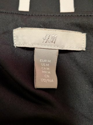 Vestido H&M tirantes estampado y drapeado, talla M