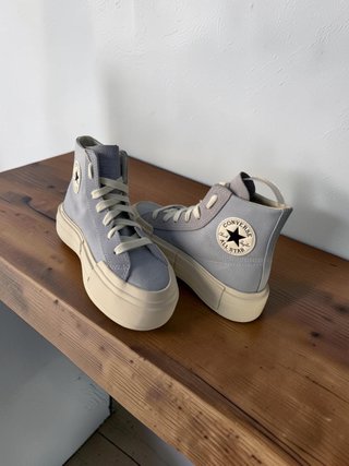 Converse plataforma azul
