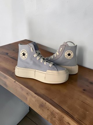 Converse plataforma azul