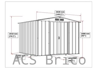 Caseta Metálica Eco Calpe 233x262x191 cm - Duramax